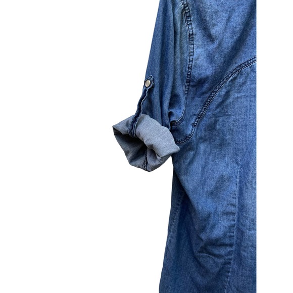 Love Stitch chambray denim shirt size Large - Picture 7 of 9